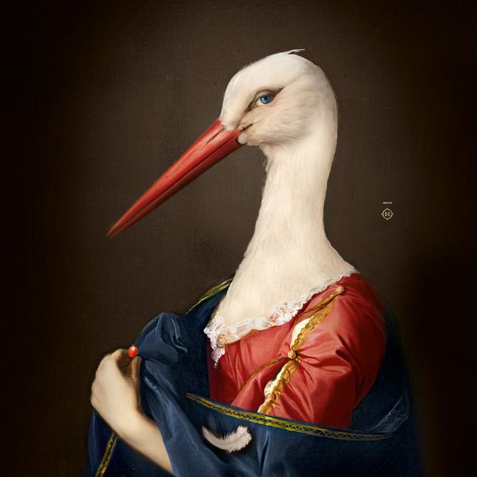 La Cigogne La Cigogne plateau tableau ibride