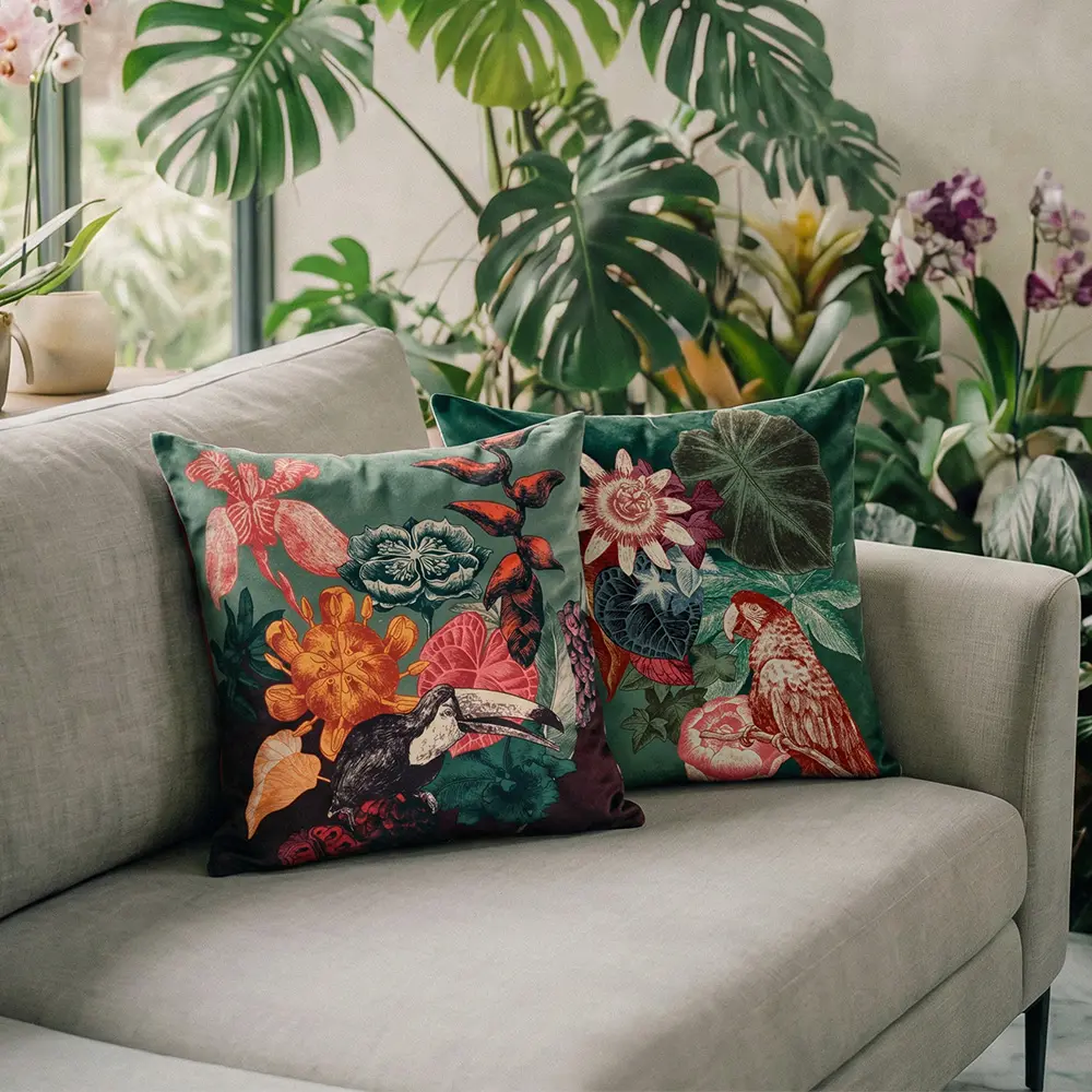 Coussin velours Boucan 50*50 cm