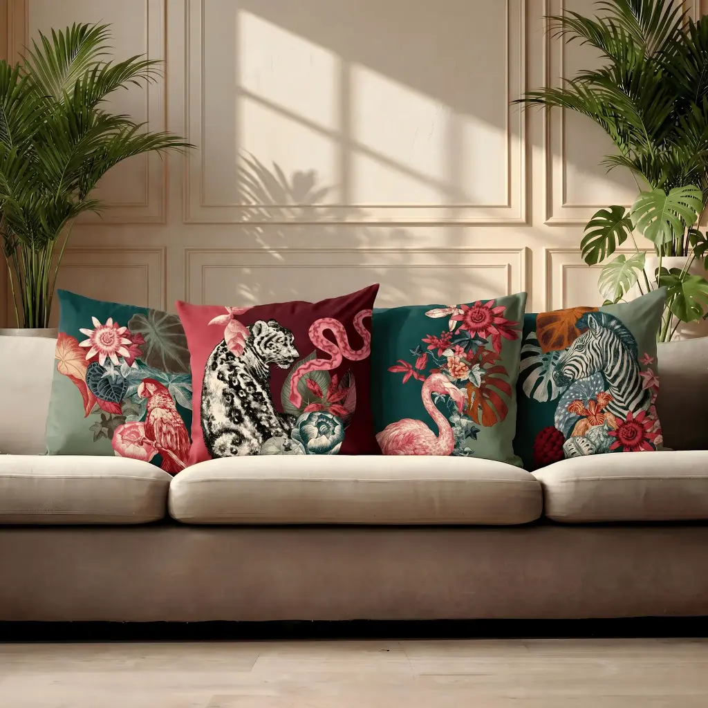 Boucan Velvet cushion 50*50 cm