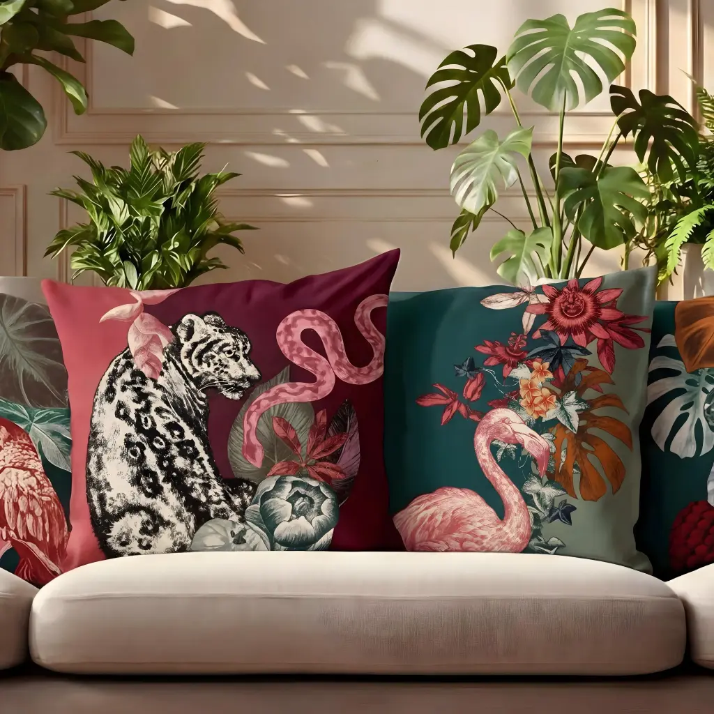 Coussin velours Boucan 50*50 cm